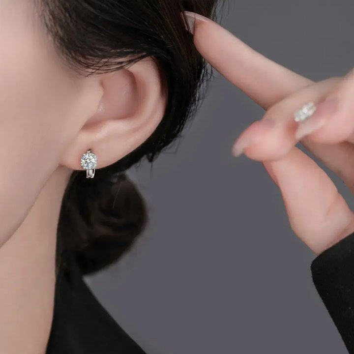 Pendientes cuadrados Nadia | Oro blanco