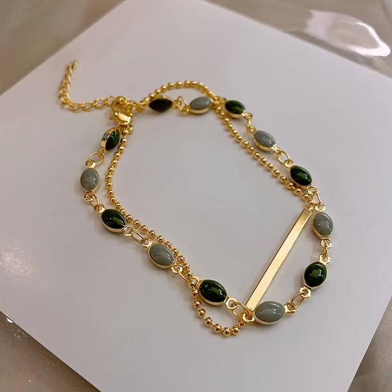 Pulsera doble Olivia | Oro