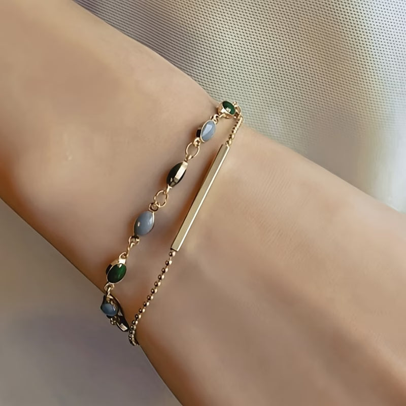Pulsera doble Olivia | Oro