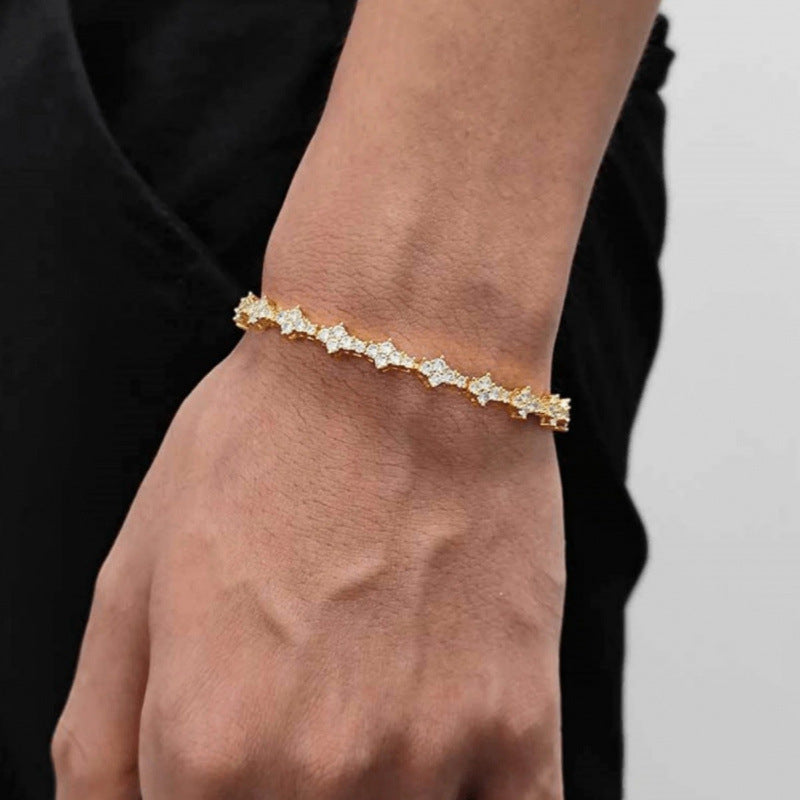 Pulsera tenis Racimo clásica | Oro