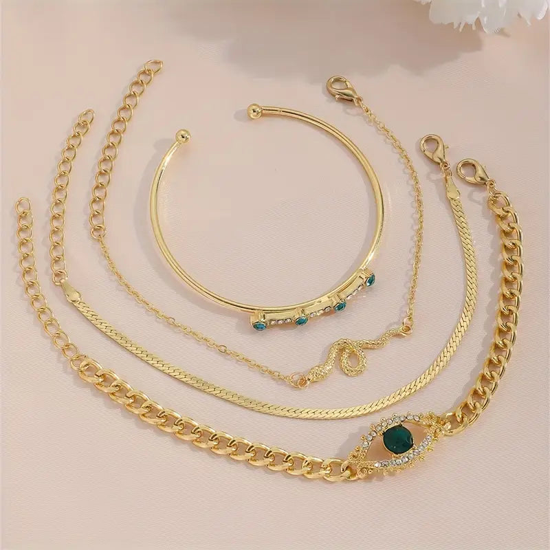 Set de pulseras Serpentina | Oro