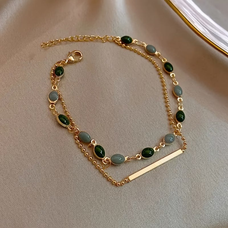 Pulsera doble Olivia | Oro