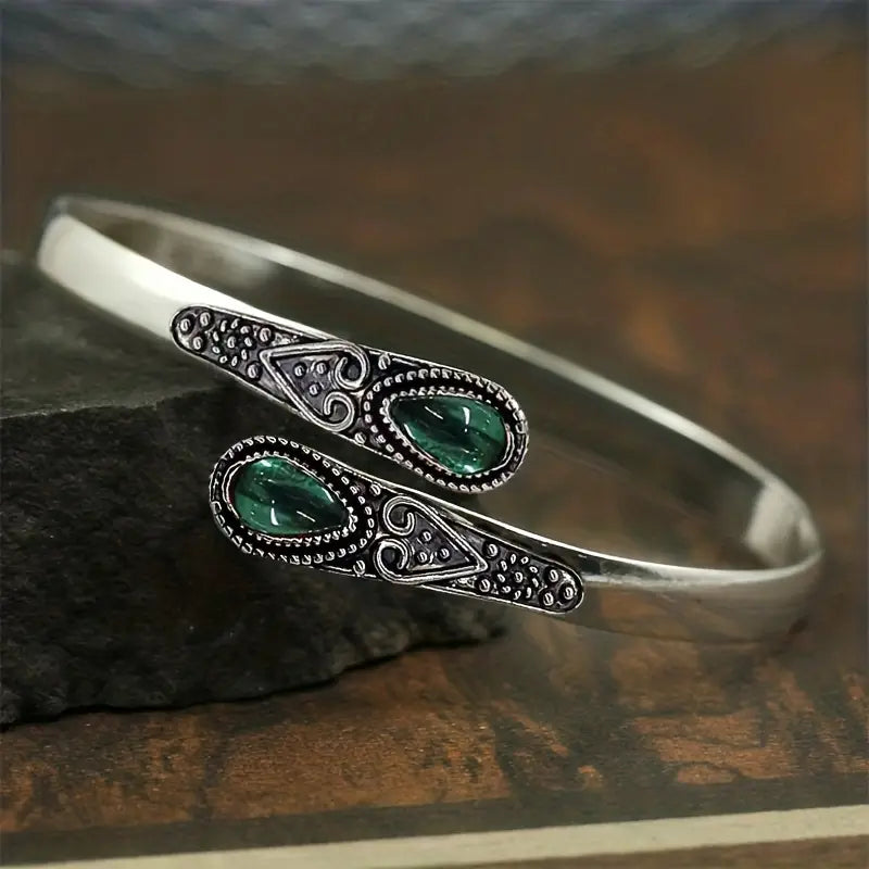 Pulsera Esmeralda | Oro blanco