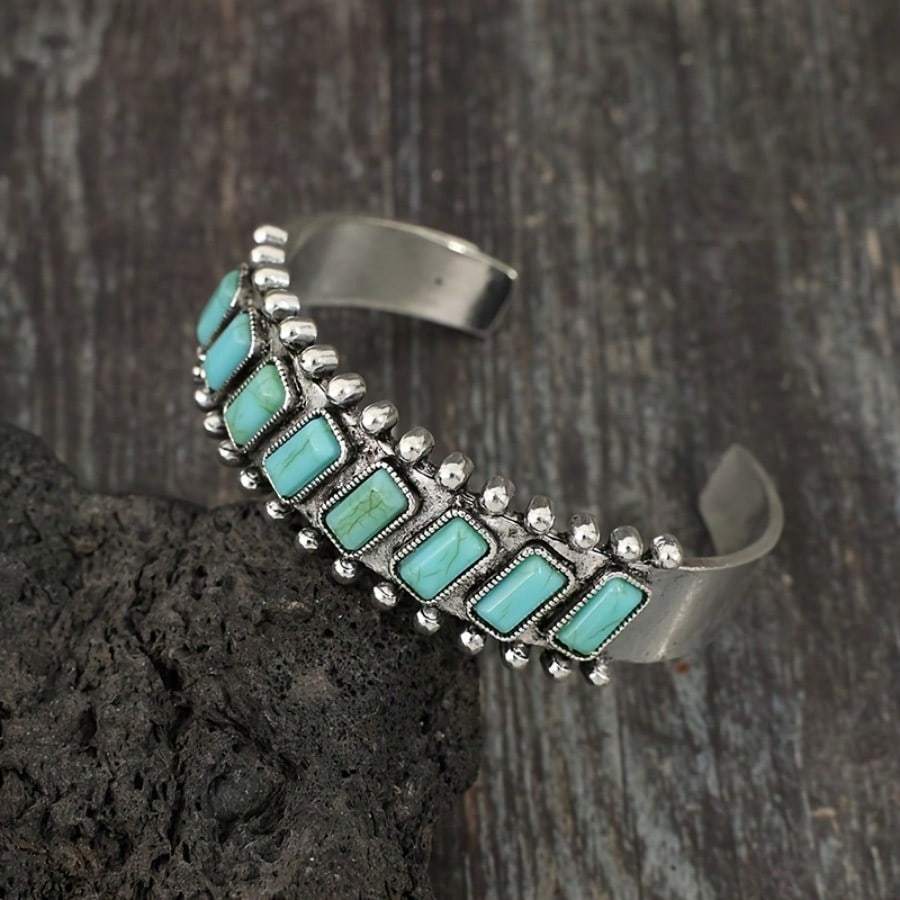 Brazalete turquesa Quimera | Oro blanco