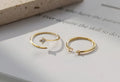 Set de anillos Luna con circonitas