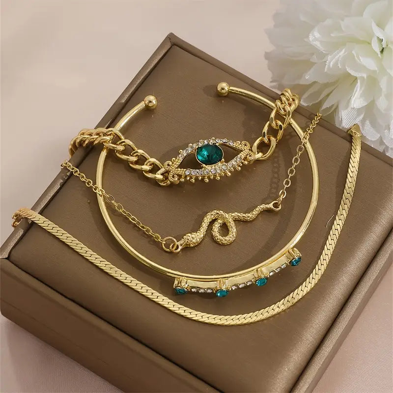 Set de pulseras Serpentina | Oro