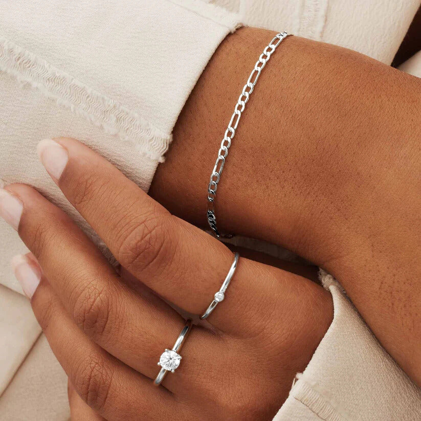 Pulsera Nerea | Oro blanco