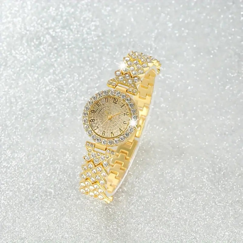 Set de reloj y pulseras Resplandor | Oro