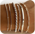 Set de pulseras Isabela | Oro blanco