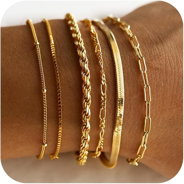 Set de pulseras Isabela | Oro