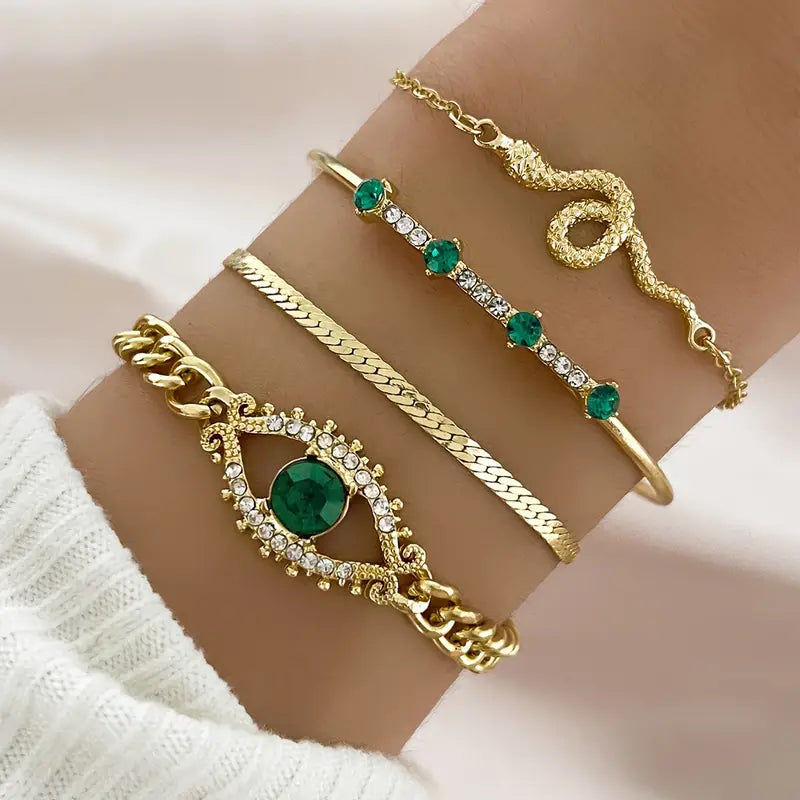 Set de pulseras Serpentina | Oro