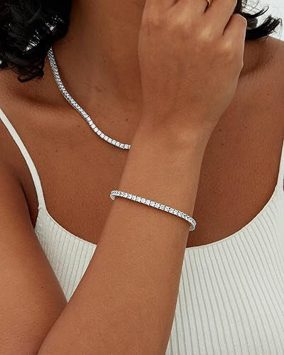 Pulsera tenis clásica | Oro blanco