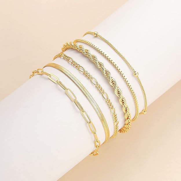 Set de pulseras Isabela | Oro