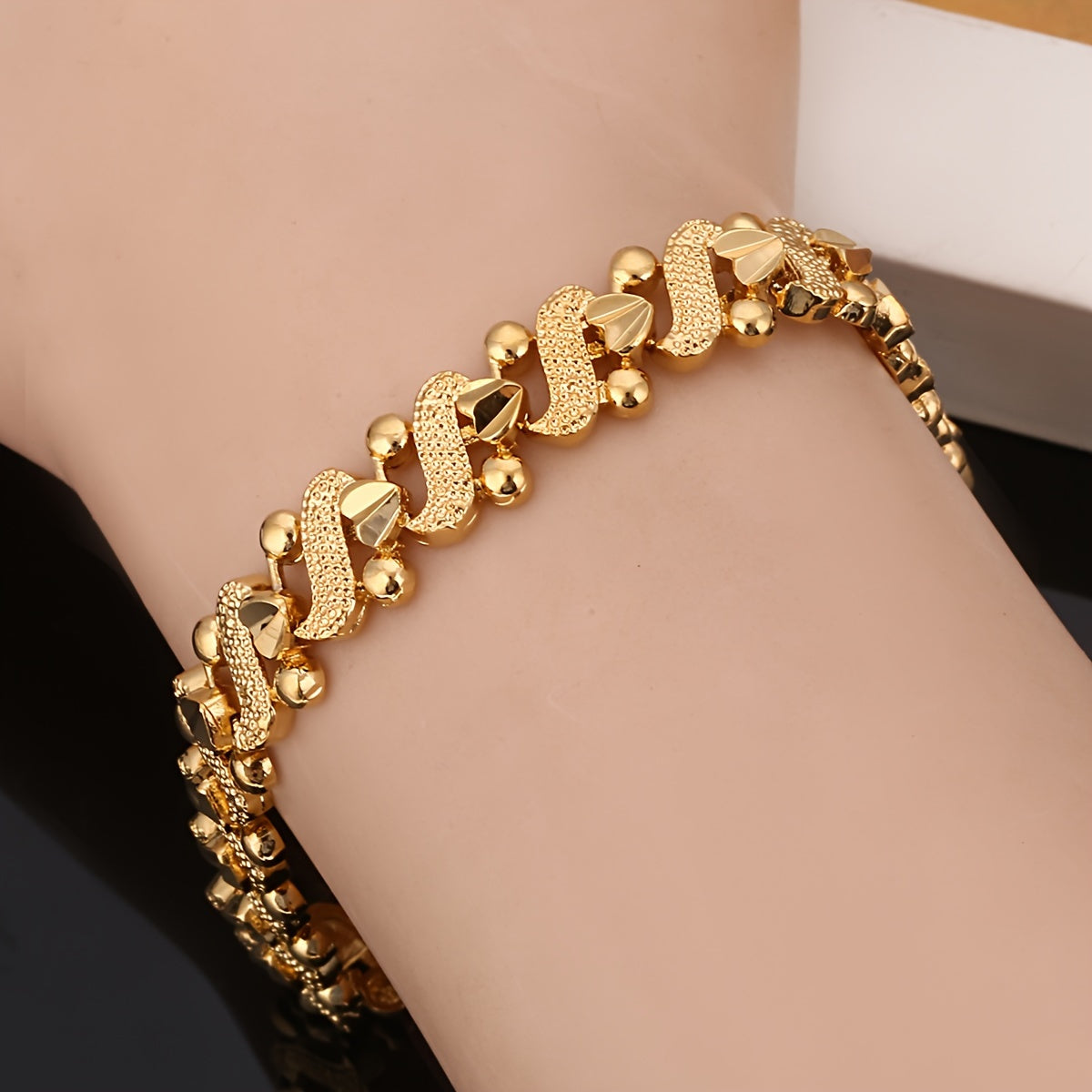 Pulsera Lirio Ondulada | Oro
