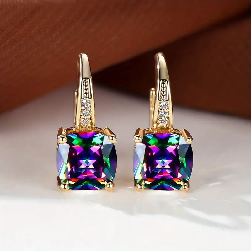 Pendientes de aro Piedra Mística | Oro