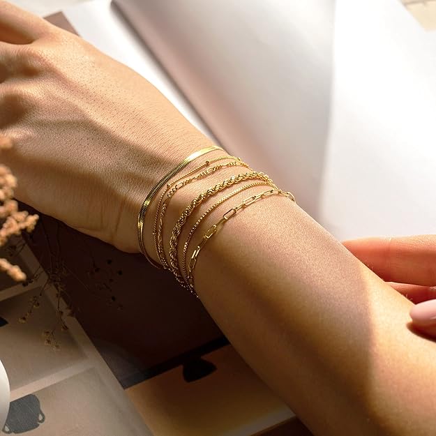 Set de pulseras Isabela | Oro