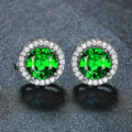 Pendientes Lucía Verde | Oro blanco