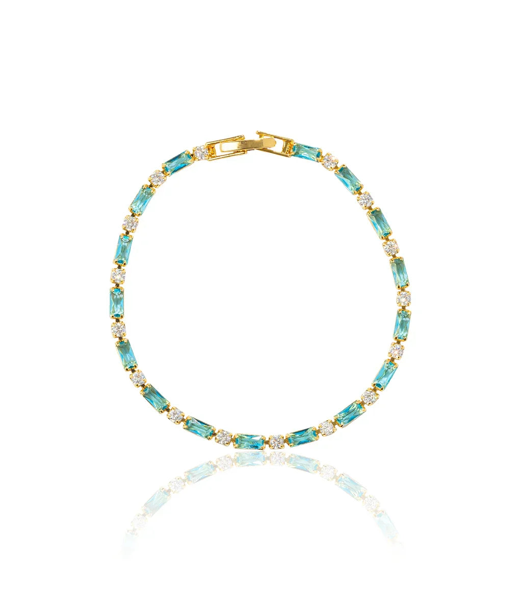 Pulsera de turquesa natural | Oro