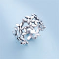 Anillo ajustable Hoja | Plata