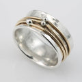 Anillo antiguo en capas | Oro y plata