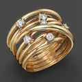 Anillo fino con circonitas | Oro