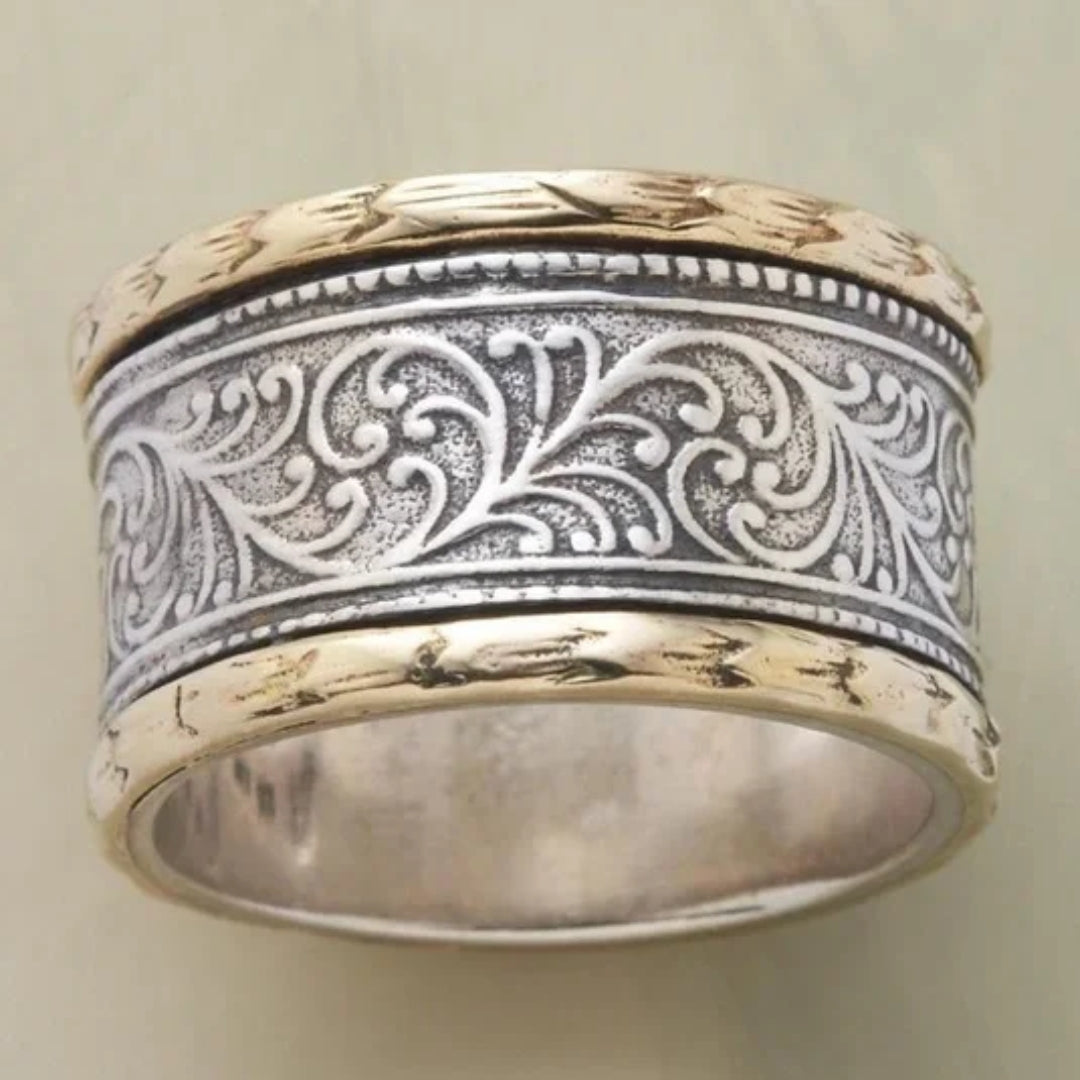 Anillo antiguo bicolor | Oro y plata