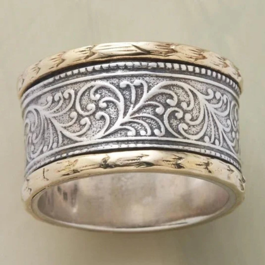 Anillo antiguo bicolor | Oro y plata