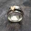 Anillo Corazón dorado | Plata