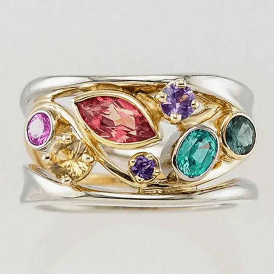 Anillo antiguo Prisma de colores