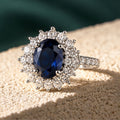 Anillo Viviana con zafiro
