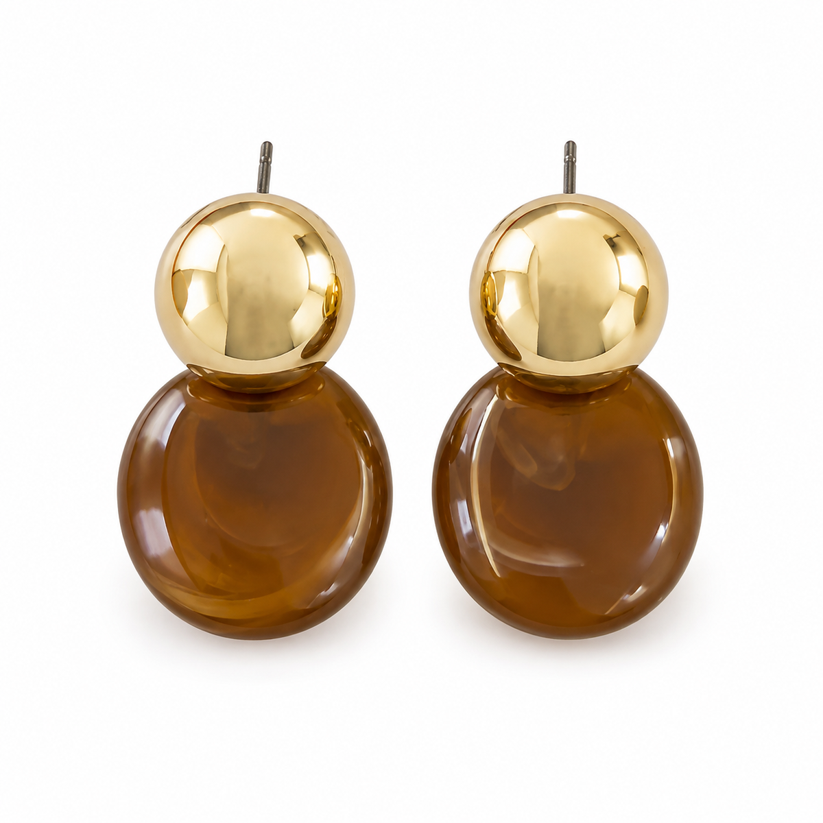 Pendientes colgantes Ámbar Aurelia | Oro