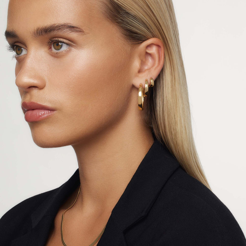 Pendientes de aro statement Gia | Oro