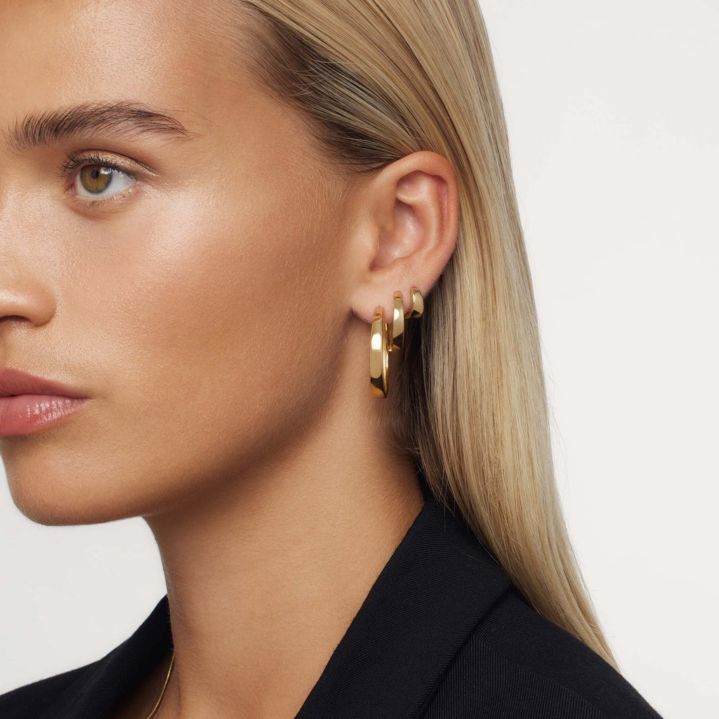 Pendientes de aro statement Gia | Oro
