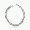 Pulsera cubana Herencia | Oro blanco