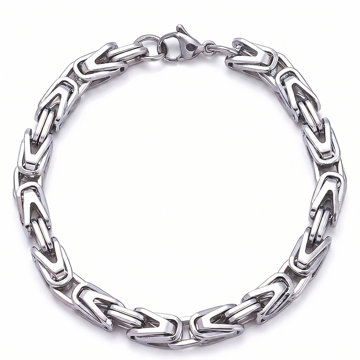 Pulsera eslabones Corona | Oro blanco