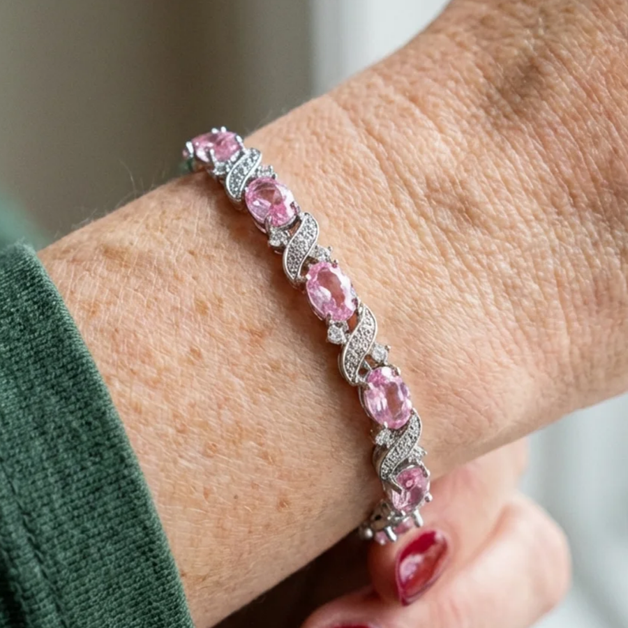 Pulsera Gema Rosalía | Oro blanco