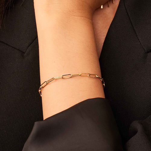 Pulsera eslabones Venecia | Oro blanco