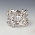 Anillo antiguo con circonitas | Plata