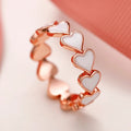 Anillo Corazón blanco | Oro rosa