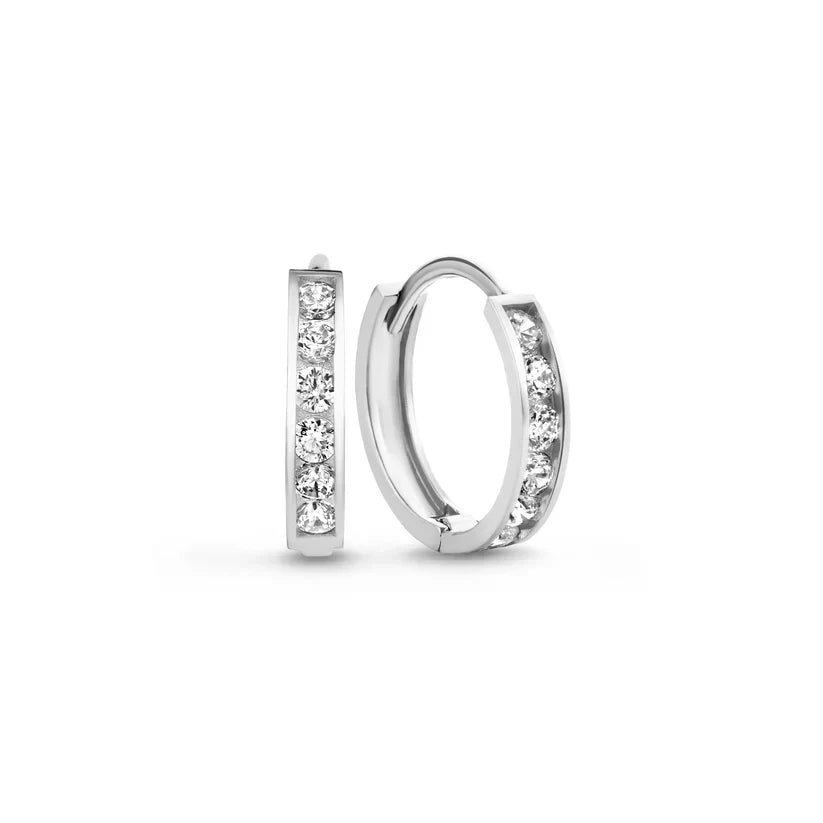 Set de pendientes Dara | Oro blanco