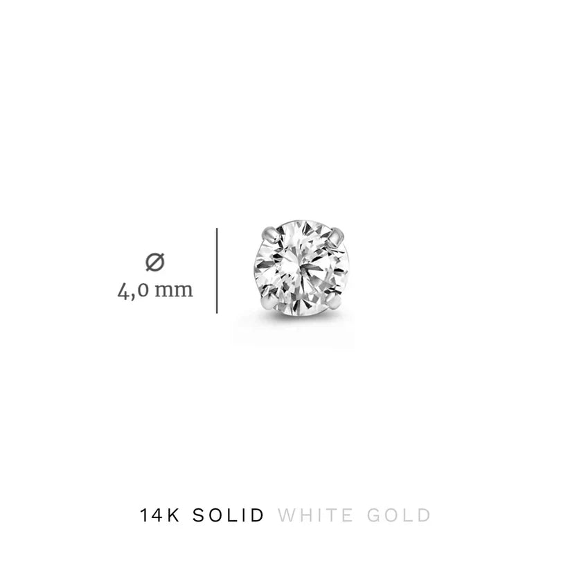 Set de pendientes Dara | Oro blanco