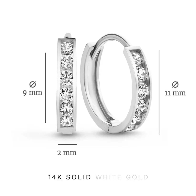 Set de pendientes Dara | Oro blanco