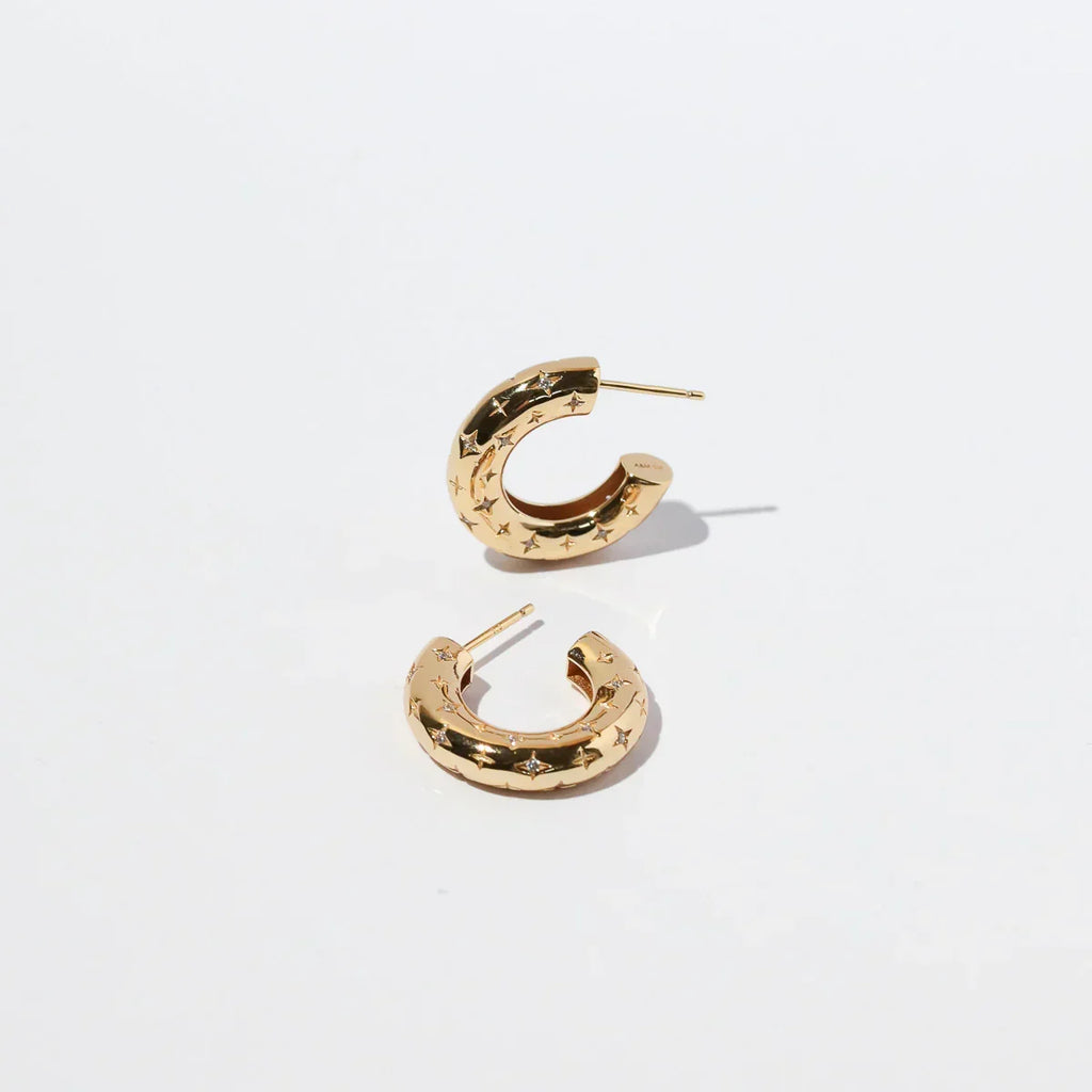 Pendientes de aro Cósmicos | Oro