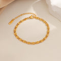 Pulsera cadena tejida | Oro