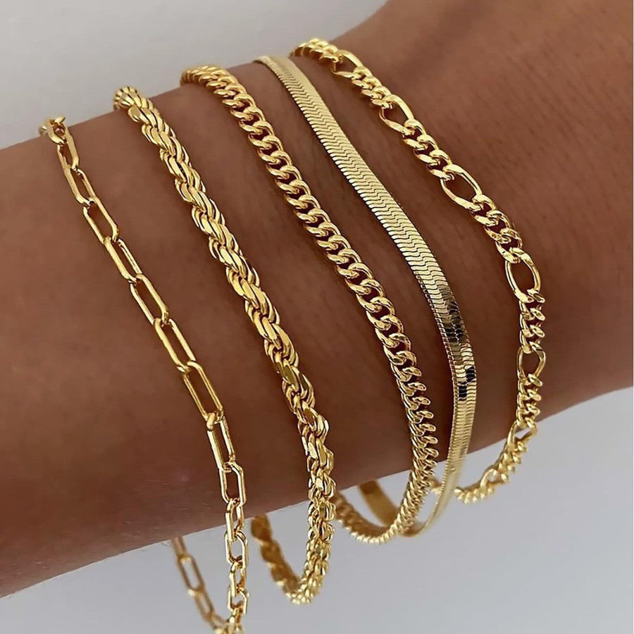 Set de pulseras Elena | Oro