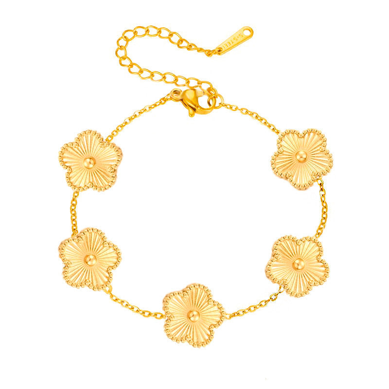 Pulsera con colgante Flor | Oro