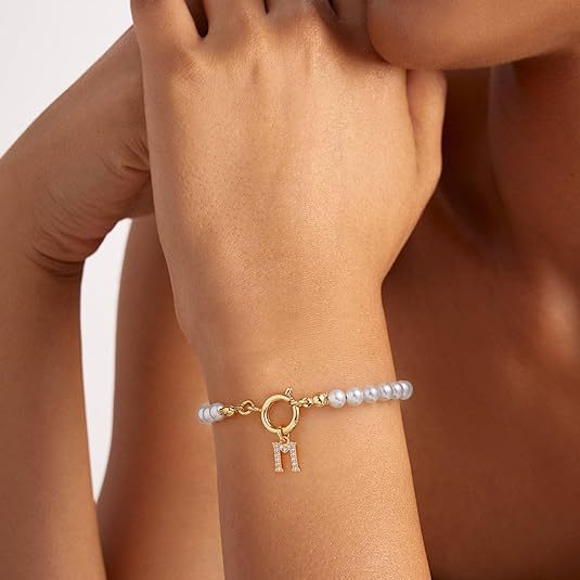 Pulsera con letra Llave | Oro