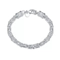 Pulsera Tejido Real | Oro blanco