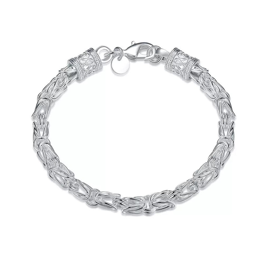 Pulsera Tejido Real | Oro blanco