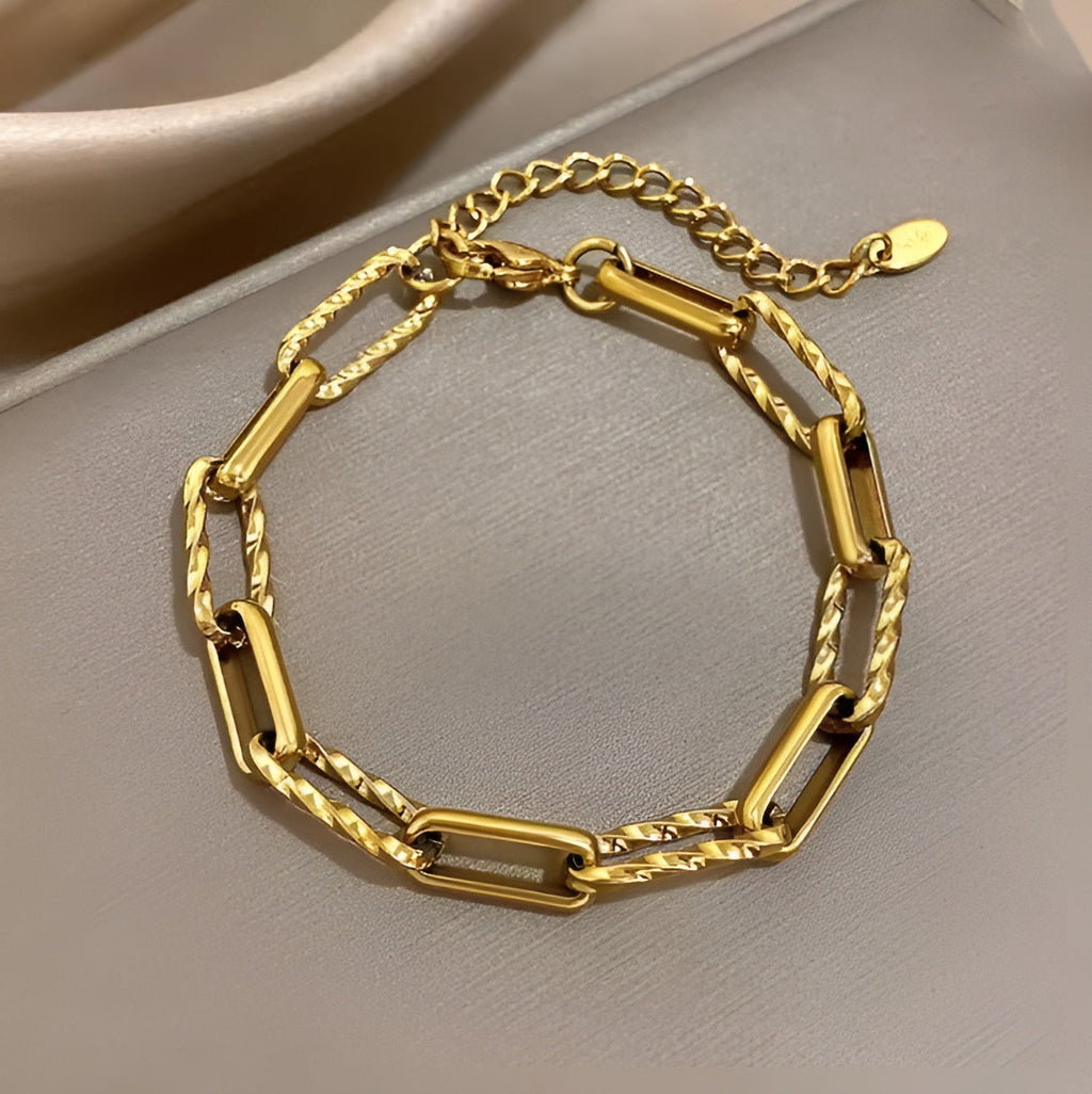 Pulsera de eslabones gruesos Lorena | Oro